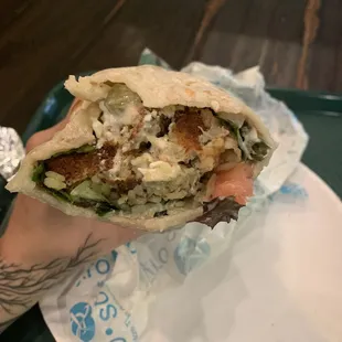 Zucchini Feta Fritters Gyro