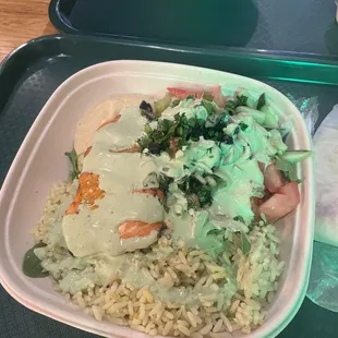 Bowl w Roasted Salmon Plate