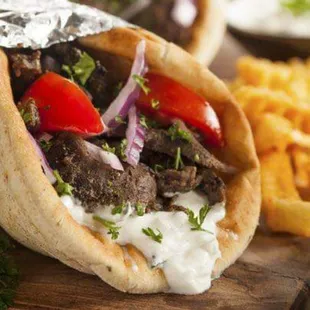 Lamb Gyro with Fries