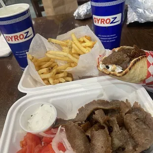 My platter and his gyro