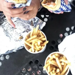 A Falafel Sandwich Meal Chicken Sandwich Meal Good vibes French Fries
