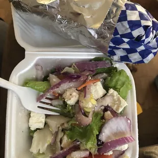 Salad and gyro
