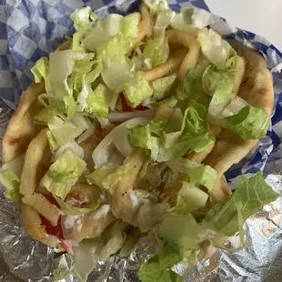 The gyro that came with no meat in it, just French fries??? Wtf is that.