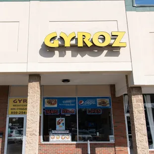 the front of the restaurant