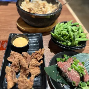 a variety of dishes