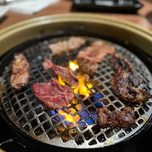 a close up of the grill