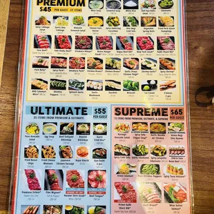 the menu