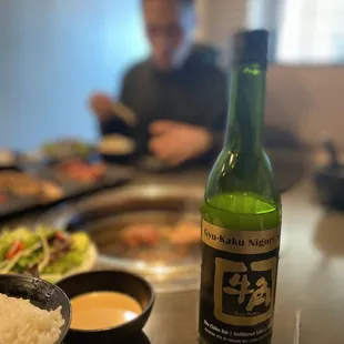 a man in the background