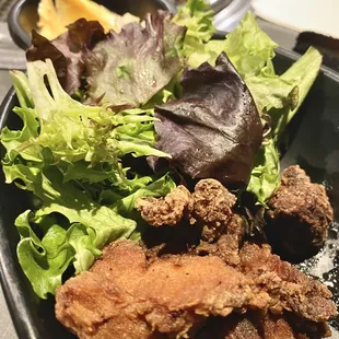 Japanese Chicken Karaage Juicy Japanese fried chicken served with chili mayo sauce 390 Cal