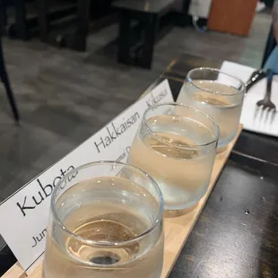 Premium sake flight