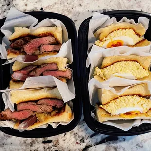 Steak Sando (Steak Sandwich) and Egg Sando (Egg Sandwich)