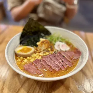 Spicy Garlic Miso Ramen w. Beef Cha Shu