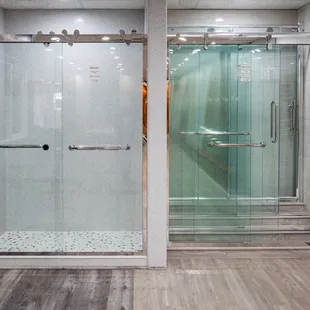 a glass shower