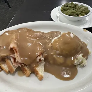 Turkey Manhattan and Green Beans.