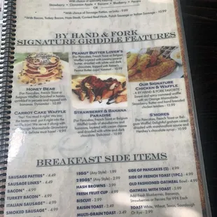 menu, pizza