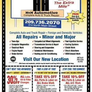 Take advantage of our money saving coupons