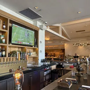 The decor of the restaurant