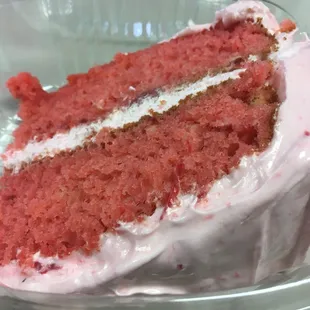 Amazingly delicious homemade strawberry cake.