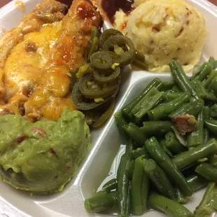 Enchiladas with sides