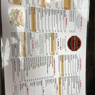 Menu prices 8/25