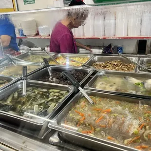 a woman preparing food