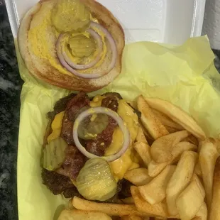 Double Meat Burger Basket