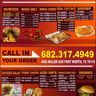 Update phone number and Menu I'm told that prices are subject to change with prices of inflation per Mgr