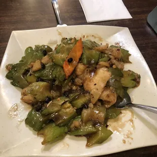 bittermelon fish in black bean sauce