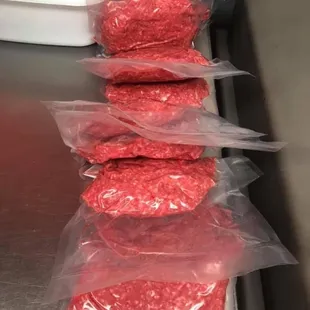 Lean ground beef, the best they have.