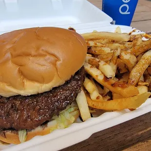 Teri burger and ter fries combo