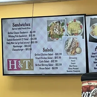 Menu (sandwiches &amp; salads)