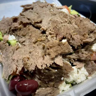 Greek Salad + Gyro Meat