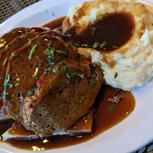 Open Faced Meatloaf Sandwich