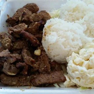 Garlic steak plate  $8.50