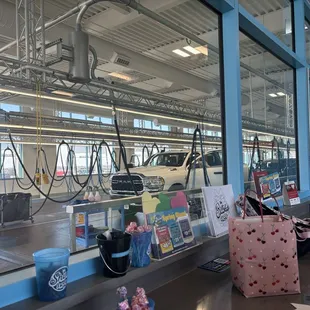 Interior cleaning window