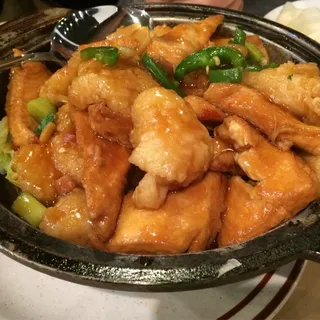 56. Fish and Tofu with X.O. Sauce in Clay Pot