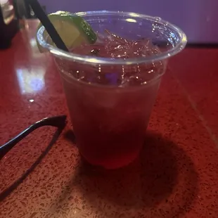 Cran and vodka!! Birthday weekend turn up. He knows all the hood places. LOL!!