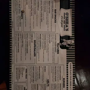 New menu drop.