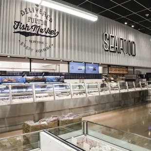 the inside of a bakery