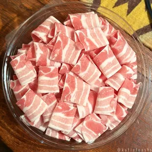 Pork belly for hotpot/shabu