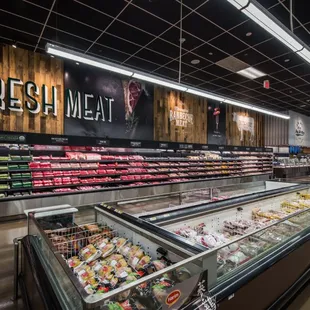 fresh meat display