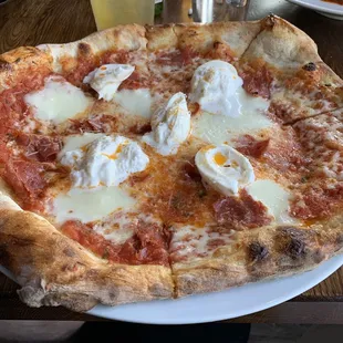 This is the spicy salami and cheese pizza. One of the best things I've ever had.