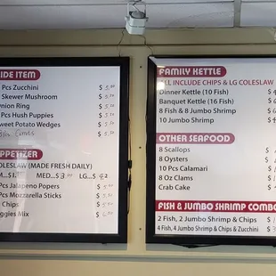 Current menu