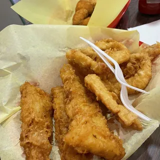 4 Jumbo Shrimps and Chips