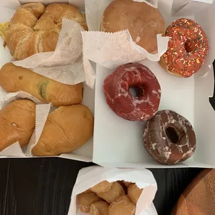 Delicious!!! They also Threw in some extra sprinkled donuts for us :) great prices as well!