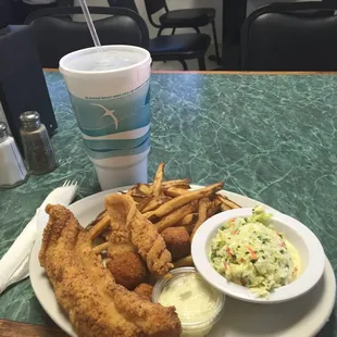 The catfish Friday special with ice tea!