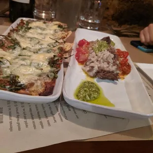 Flatbread and risotto