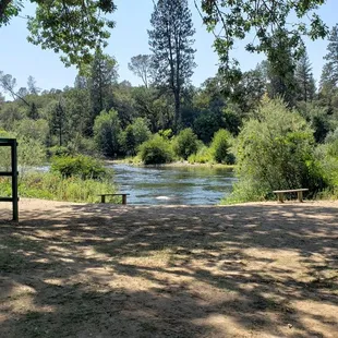 River access for swimming.