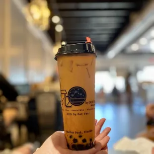 Thai tea with boba!