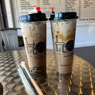 Brown Sugar Milk Tea with and without Boba!!!